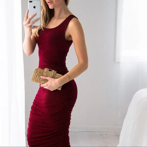 Essex Midi Burgundy Dress